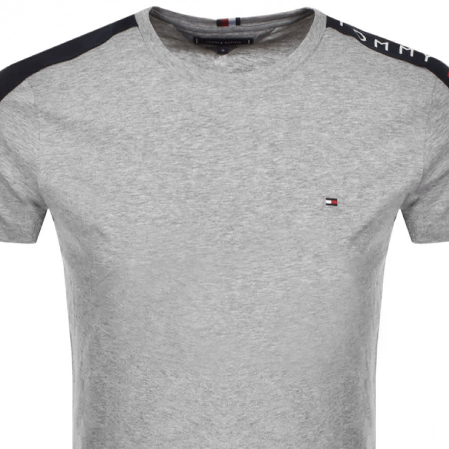 Alternative Image for ProductTommy Hilfiger Logo Sleeve Tape T Shirt Grey2